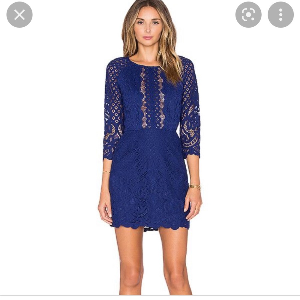 SAYLOR Lace Open Back Alexandra Dress